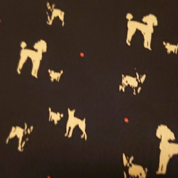 MAISON JULES  Navy Dog Print Flowy Midi Dress sz 12 - Picture 5 of 11